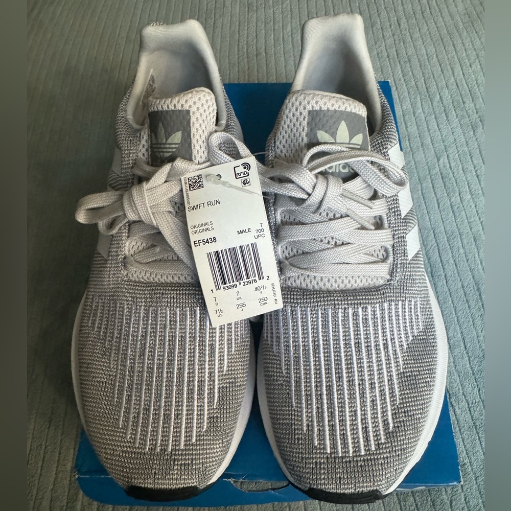 Adidas Originals Swift Run Grey/White Mens 7.5/Womens 8.5